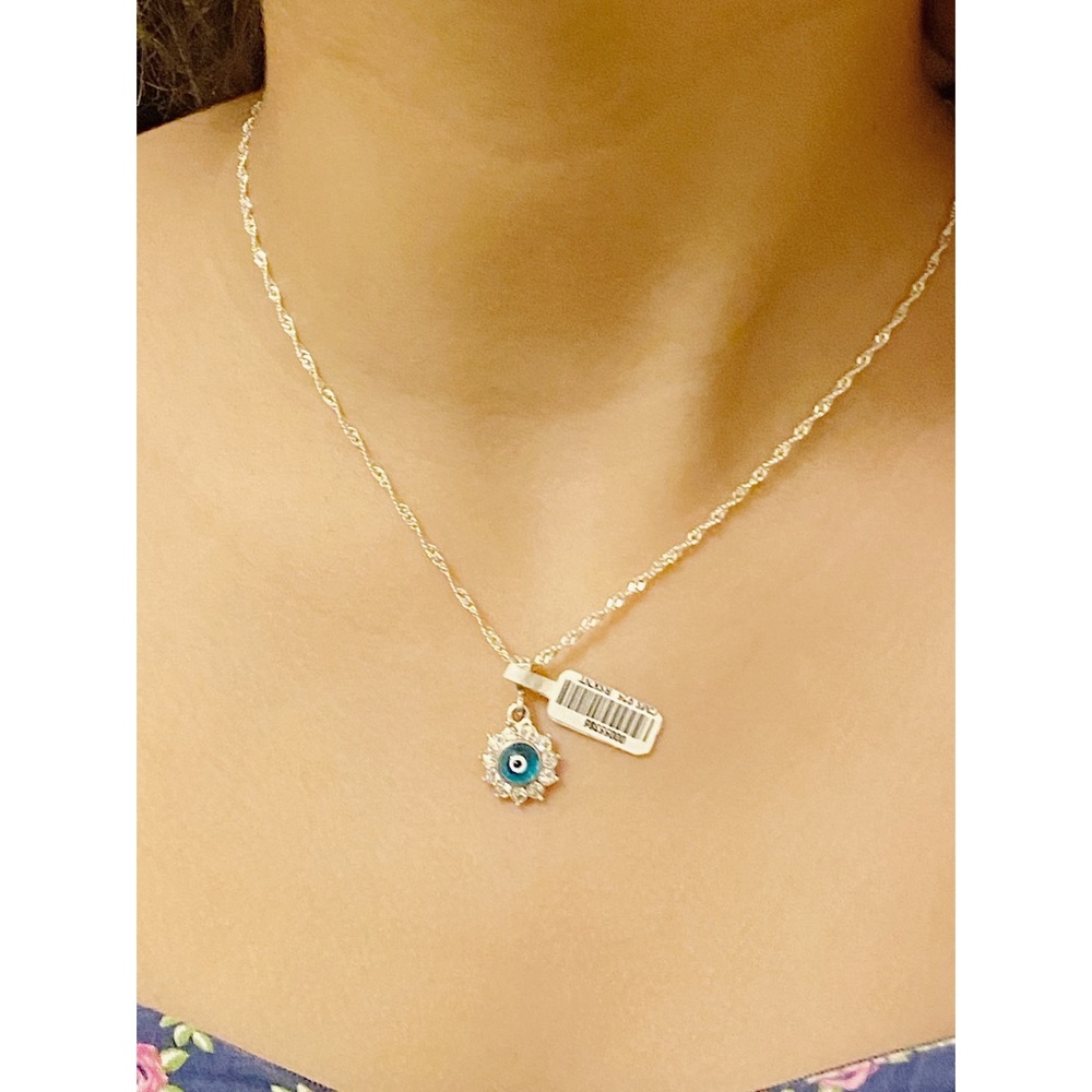 Evil eye Turkish zircon/CZ sterling silver 925